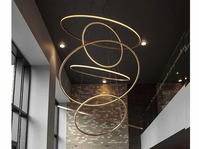2 x solo aurora 512 design hanglampen goud glans - afbeelding 5 van  13