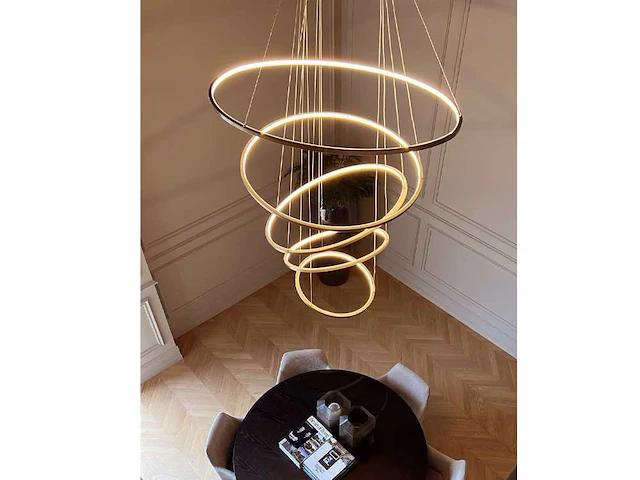 2 x solo aurora 512 design hanglampen goud glans - afbeelding 3 van  13