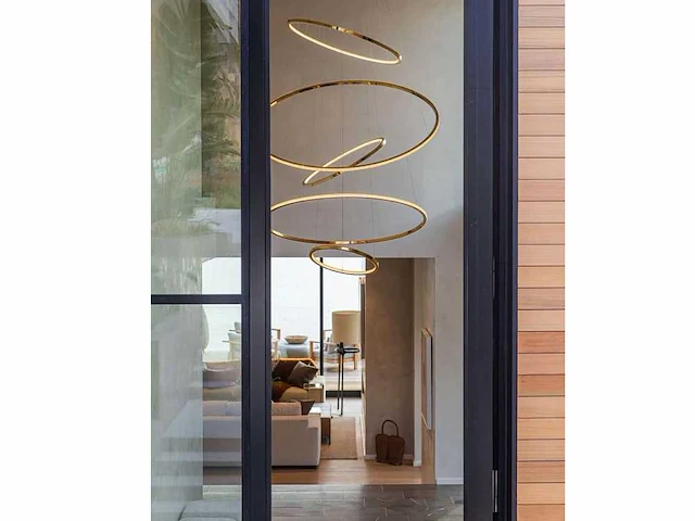 2 x solo aurora 512 design hanglampen goud glans - afbeelding 4 van  13