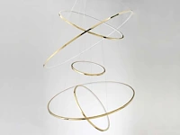 2 x solo aurora 512 design hanglampen goud glans - afbeelding 7 van  13