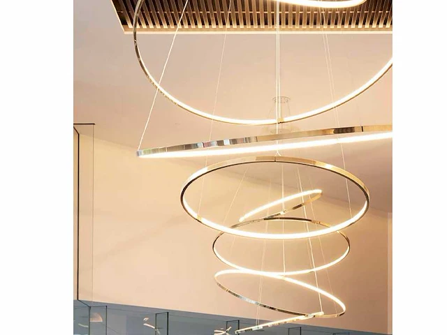 2 x solo aurora 512 design hanglampen goud glans - afbeelding 13 van  13