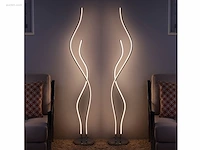 2 x solo fumé zwart design vloer lamp