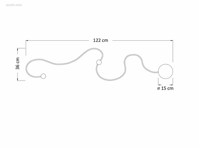 2 x solo wagu 125 wand armatuur zwart - afbeelding 8 van  9