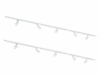 2 x spanningsrail 200 cm inclusief 10 railspots mr4 wit
