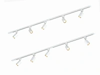 2 x spanningsrail 200 cm inclusief 10 railspots mr4 wit - afbeelding 2 van  8