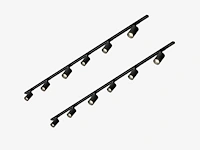 2 x spanningsrail 200 cm inclusief 8 railspots mr4 zwart