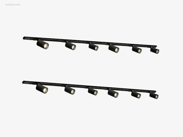 2 x spanningsrail 200 cm inclusief 8 railspots... - afbeelding 1 van  9