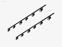 2 x spanningsrail 200 cm met 12 spots zwart