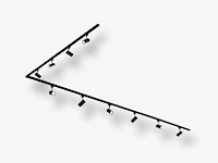 2 x spanningsrail 300 cm inclusief 12 railspots mr4 zwart