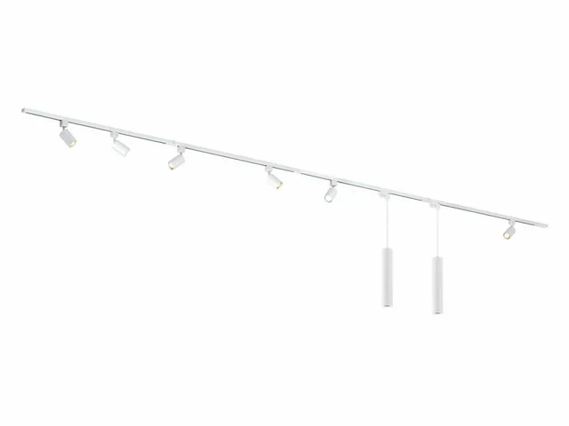 2 x spanningsrail 400 cm inclusief 12 railspots mr4 wit - afbeelding 5 van  11
