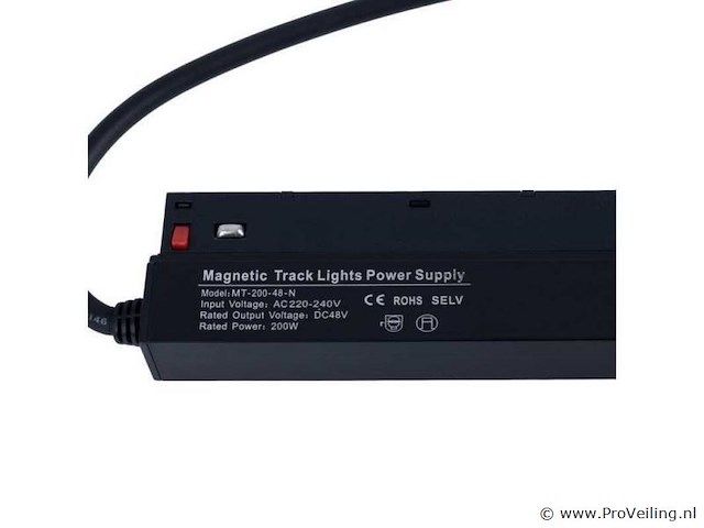 2 x transformator voor magnetische rail – 48v – 200w – zwart - afbeelding 1 van  5