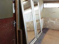 2 zeer grote geslepen spiegels in gezilverde lijst - afbeelding 2 van  5