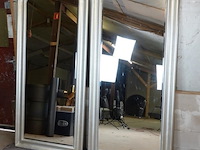 2 zeer grote geslepen spiegels in gezilverde lijst - afbeelding 3 van  5