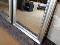 2 zeer grote geslepen spiegels in gezilverde lijst - afbeelding 5 van  5