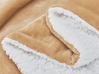 2 zijdige fleecedeken camel 150 x 200cm - afbeelding 3 van  4