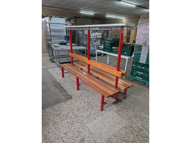 2-zijdige zitbank met kledinghaakjes - afbeelding 1 van  7