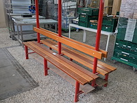 2-zijdige zitbank met kledinghaakjes - afbeelding 1 van  7