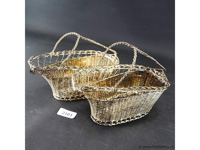 2 zilverdraad bestekmanden - afbeelding 2 van  5