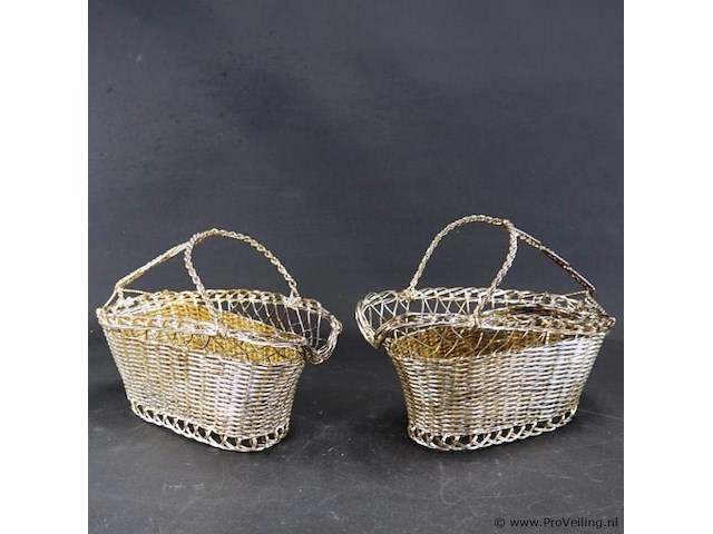 2 zilverdraad bestekmanden - afbeelding 3 van  5