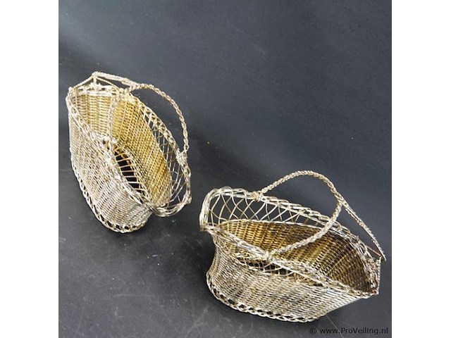 2 zilverdraad bestekmanden - afbeelding 4 van  5