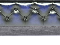 2-zits bank chesterfield, brighton, blauw - afbeelding 4 van  4