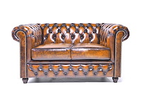 2-zits bank chesterfield, brighton, bruin - afbeelding 1 van  5