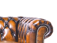 2-zits bank chesterfield, brighton, bruin - afbeelding 3 van  5