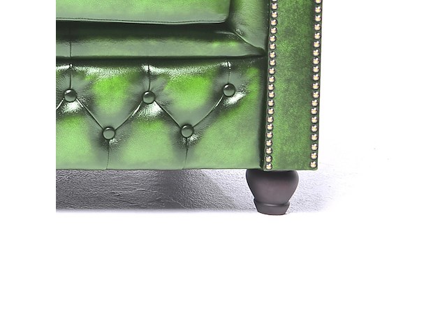 2-zits bank chesterfield, brighton, groen - afbeelding 2 van  4