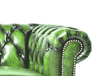 2-zits bank chesterfield, brighton, groen - afbeelding 3 van  4