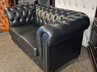 2-zits bank chesterfield, brighton, zwart - afbeelding 5 van  5