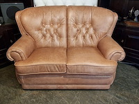 2-zits bank chesterfield, haeck, zalm - afbeelding 3 van  6