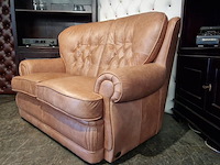 2-zits bank chesterfield, haeck, zalm - afbeelding 4 van  6
