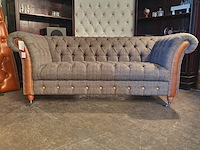 2-zits bank chesterfield, harris tweed, grijs - afbeelding 1 van  5