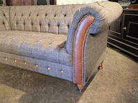 2-zits bank chesterfield, harris tweed, grijs - afbeelding 2 van  5