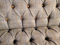 2-zits bank chesterfield, harris tweed, grijs - afbeelding 4 van  5