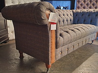 2-zits bank chesterfield, harris tweed, grijs - afbeelding 5 van  5