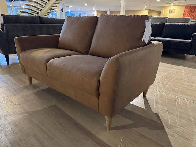 2-zits bank, cognac - afbeelding 3 van  4