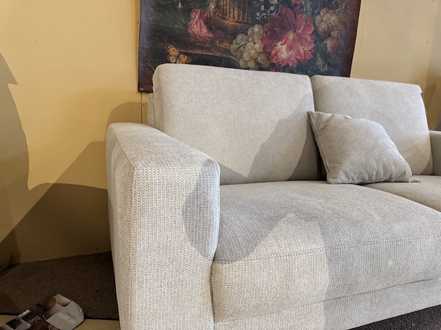 2-zits bank, gebroken wit - afbeelding 3 van  4