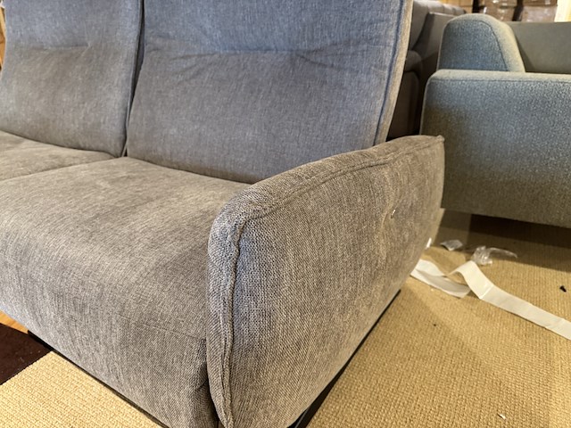 2-zits bank, grijs stof, elektrisch verstelbaar - afbeelding 3 van  5