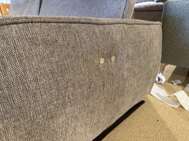 2-zits bank, grijs stof, elektrisch verstelbaar - afbeelding 4 van  5