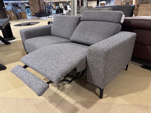 2-zits bank, grijs stof, elektrisch verstelbaar - afbeelding 2 van  5