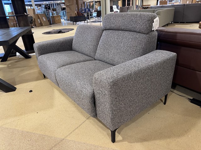 2-zits bank, grijs stof, elektrisch verstelbaar - afbeelding 4 van  5