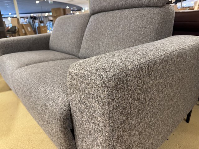 2-zits bank, grijs stof, elektrisch verstelbaar - afbeelding 5 van  5