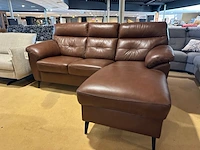2-zits bank met chair long, espresso bruin - afbeelding 2 van  6