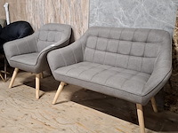 2-zits bank met stoel grijs - afbeelding 1 van  5