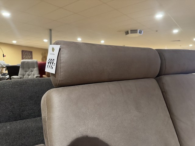 2-zits bank, stone microvezelstof, verstelbare relaxfunctie - afbeelding 4 van  5