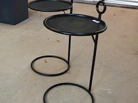 2 zwarte metalen bijzettafels - afbeelding 3 van  5