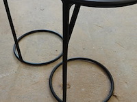 2 zwarte metalen bijzettafels - afbeelding 5 van  5