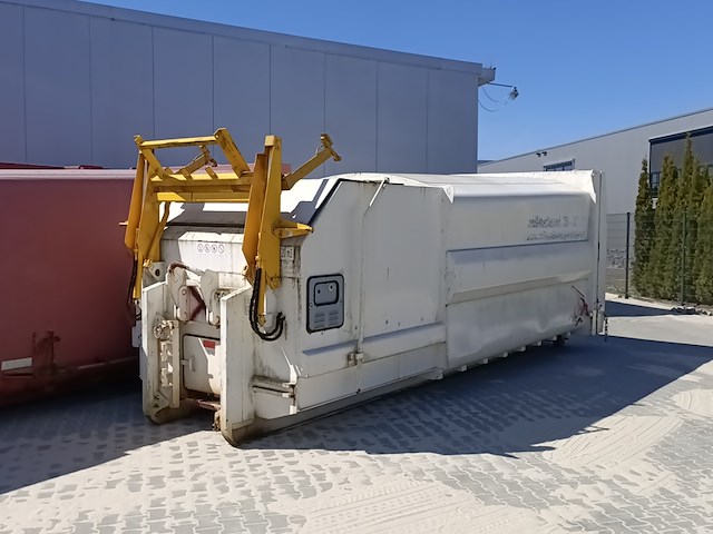 20 m³ haakarm afzet perscontainer, kiggen, pd745, wit, 2001 - afbeelding 1 van  10