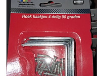 20 pakjes hoekhaakjes 50x50mm - afbeelding 4 van  5